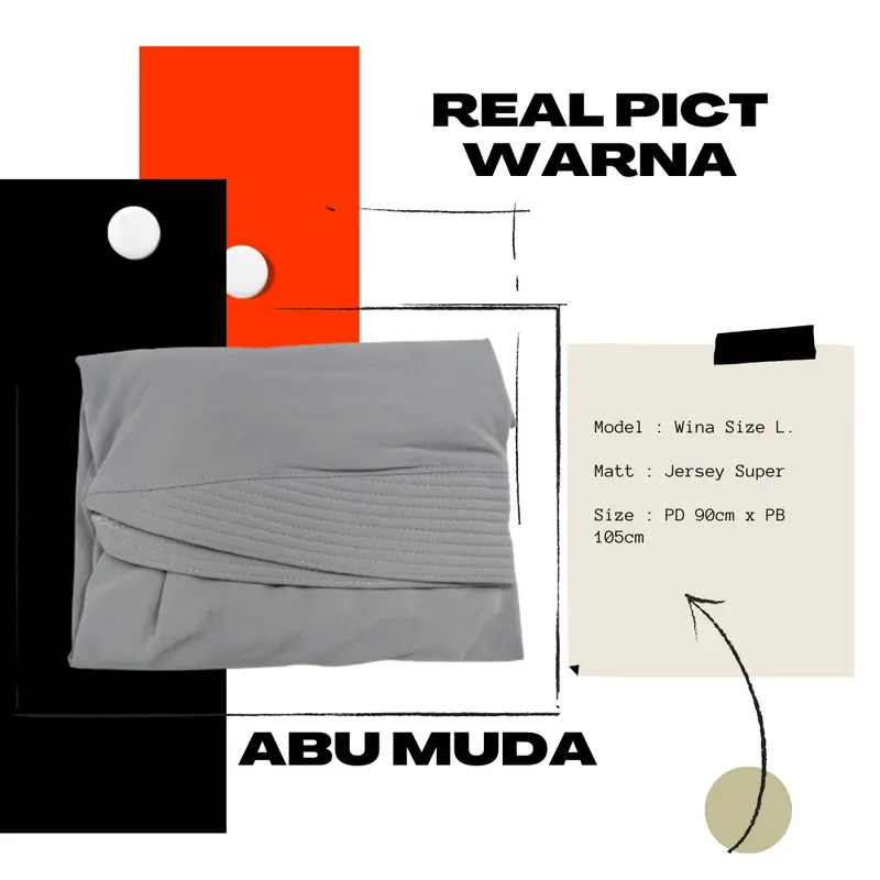 Mels Hijab - Wina L (Jilbab Bergo Daily Pad  Simple Jersey Super) Kerudung Kekinian 5