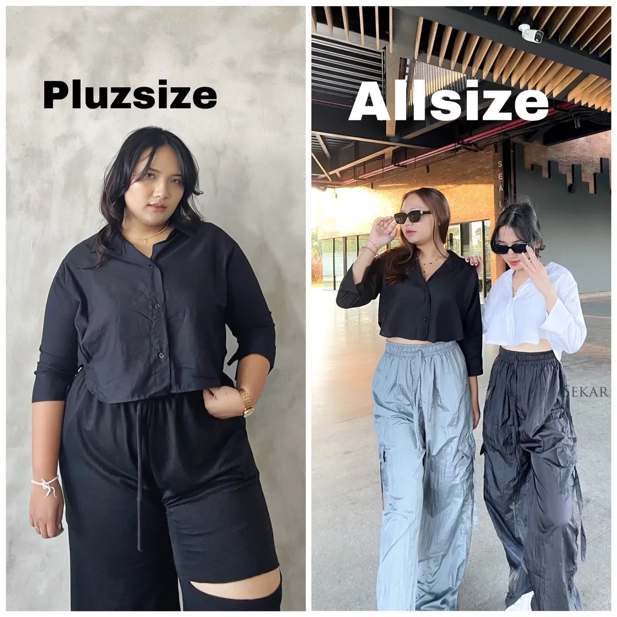 Kemeja Sely kemeja croptop lengan panjang Baju Rayon