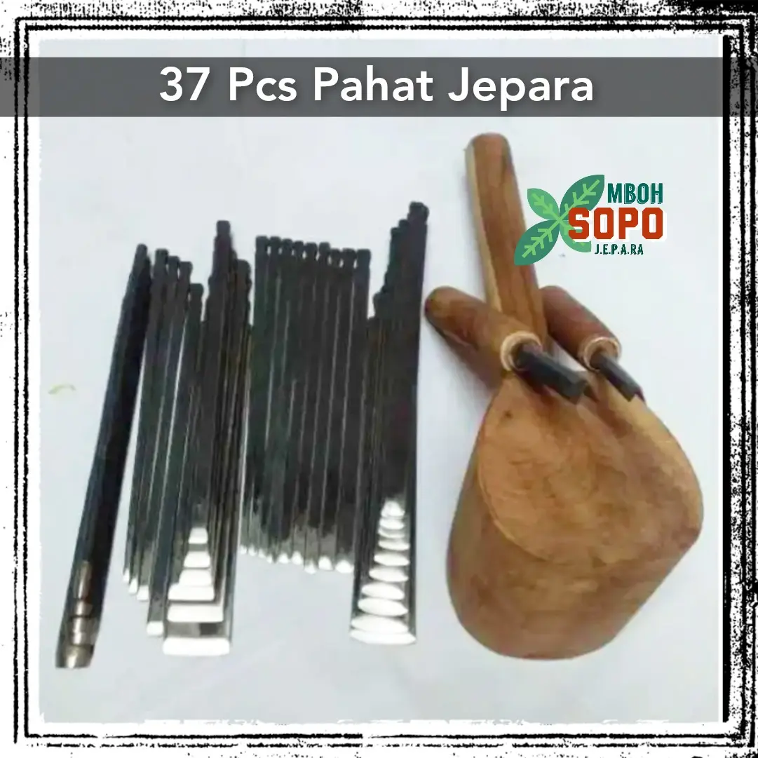 37 Pcs Pahat Ukir Jepara PLUS Palu, Set Alat Ukir Kayu