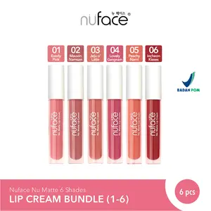 BUNDLING ISI 6 Nuface Nu Matte Lip Cream Original /lipstik/ lipkrim/lipcrem/lip krem/tahan lama/creamy/6 warna/murah/terbaru/viral/SKINCARE FUJI/LIPCREAM FUJI