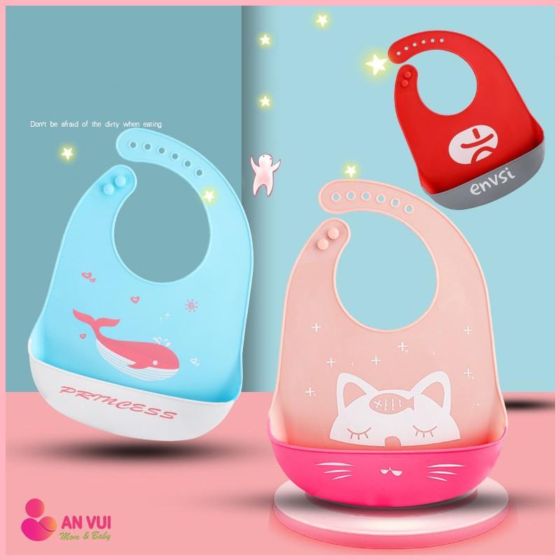 Product Introduction of HDFJADSHOP Yếm ăn dặm cho bé silicon có máng siêu mềm chống thấm nước hình thú mềm mại, an toàn cho bé 8