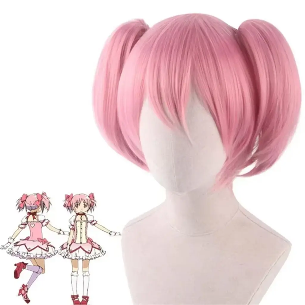 Anime Puella Magi Madoka Magica Kaname Madoka Wig Cosplay Wigs Playing Long Golden Hair Halloween