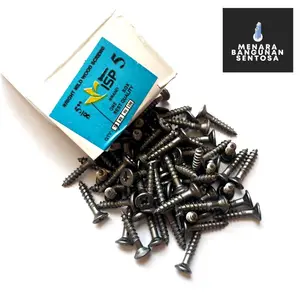 [Harga per Kotak] Sekrup Kayu 5/8" x 5 - Baut Skrup Plus Isi +/- 70pcs