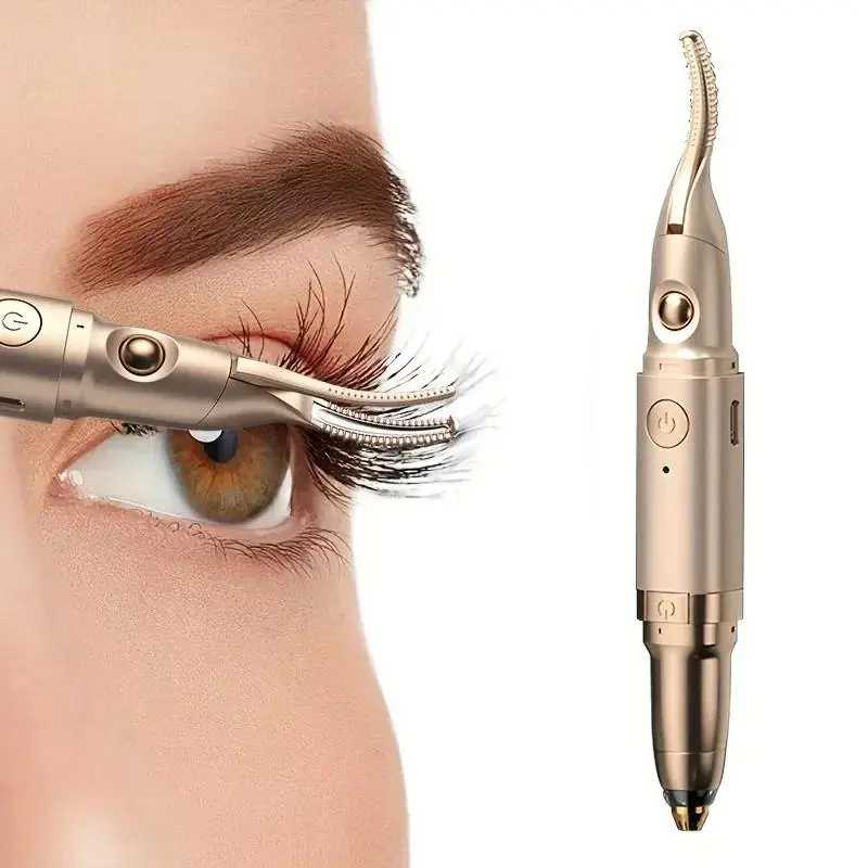 Máy Dụng Cụ Uốn Lông Mày Và Lông Mi, Hai Đầu, 2 Trong 1, Máy Dụng Cụ Uốn Mi Bằng Điện, Có Sạc Usb, Làm Nóng Lông Mi Tỉa Lông