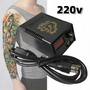 Set Transformer Tato EU Power Supply Digital Tatto LED Lion Head 110-220V 2A Untuk Mesin Tatto