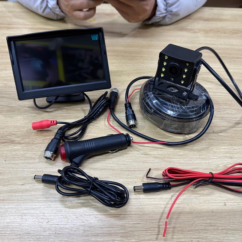Bộ Cam Lùi xe tải màn 5inch mắt led - Nguồn cắm tẩu xe - Dây Nối cam lùi 10 Mét 7