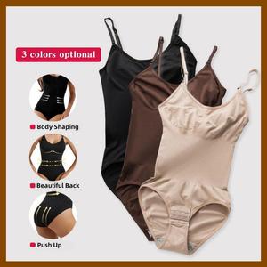 Black women's triangular one-piece shapewear S-3XL plus size, with adjustable shoulder straps, high-stretch fabric, machine washable, suitable for women's cycling arm shaping.