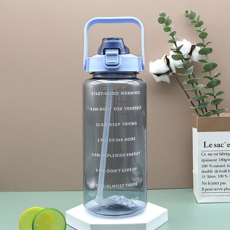Vận Chuyển 24 Giờ Cốc  Nhựa Công Suất Lớn 2L Thể Thao Ngoài Trời Ấm Đun  Dây Đeo Di Động Thời Trang Đơn Giản bình nước chống 4