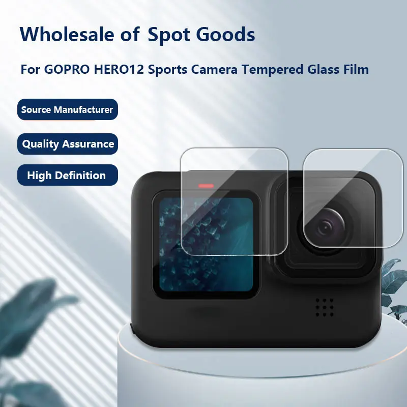For GoPro HERO12 Tempered Glass Film for GoPro HERO12 Black Sports Camera High Definition Anti Fingerprint