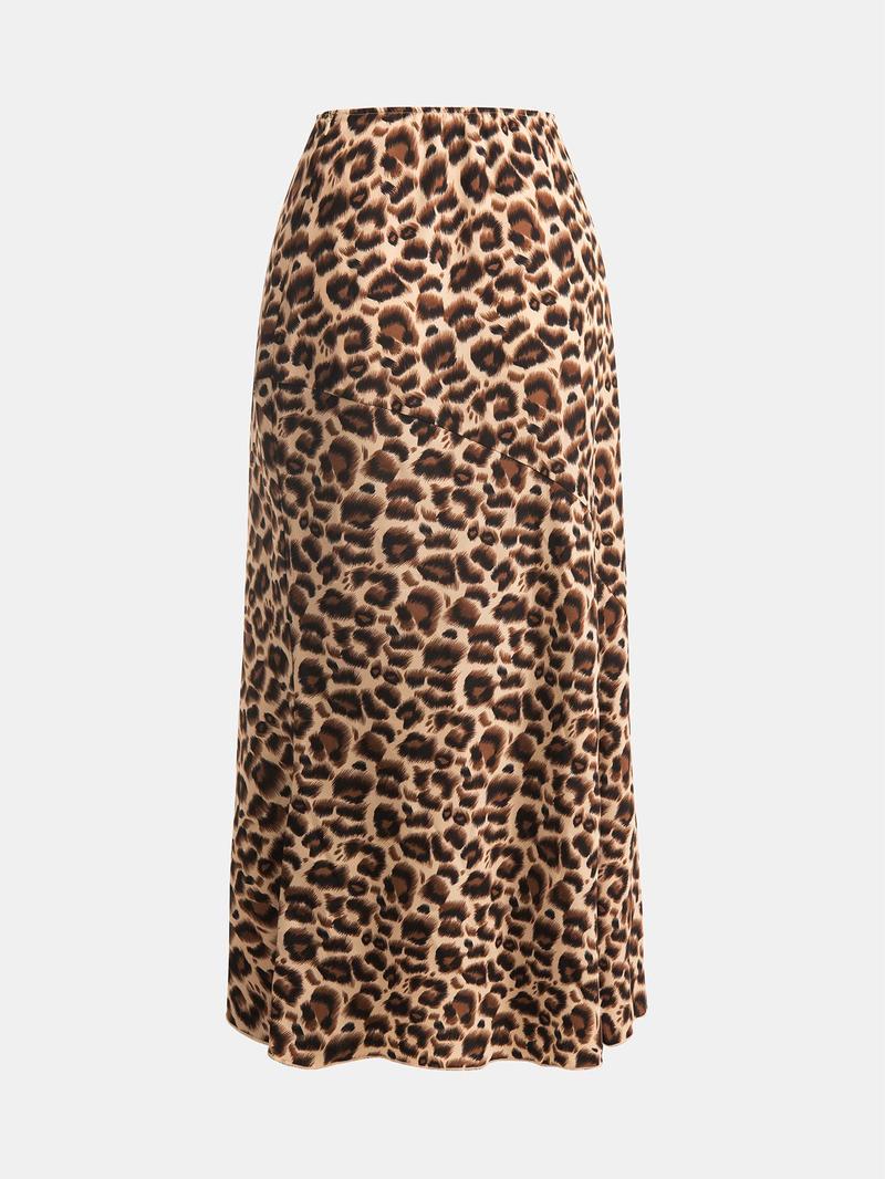 Product Introduction of YOZY Women's Leopard Print Sheer Skirt, Casual Fashion Skirt for Daily Wear, Ladies Bottoms for All Seasons 2