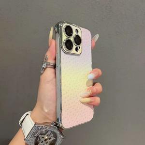 Ốp Điện Thoại iPhone Tương Thích Với Họa Tiết Ngôi Sao Gradient, Ốp Lưng Nửa, Không Khung, T2A10-58, Tương Thích Với iPhone 16, 15, Pro Max Và 14