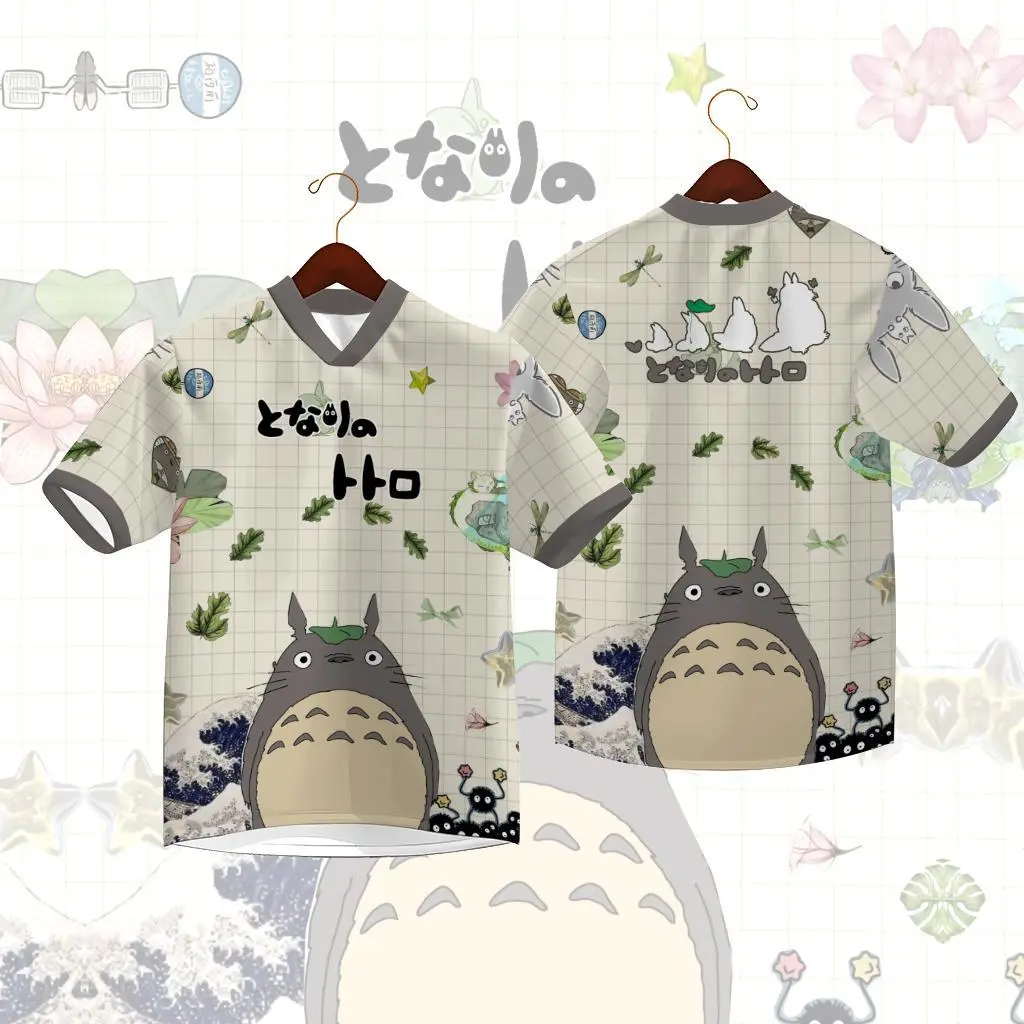 2024/25 Cheap O Neck Top Totoro Dye Sublimation Pattern Cartoon Men’s Fashion T-Shirt Cheap Sweatshirt, Women’s Casual Wear High Quality Mesh T-Shirt TikTok Hot Trends