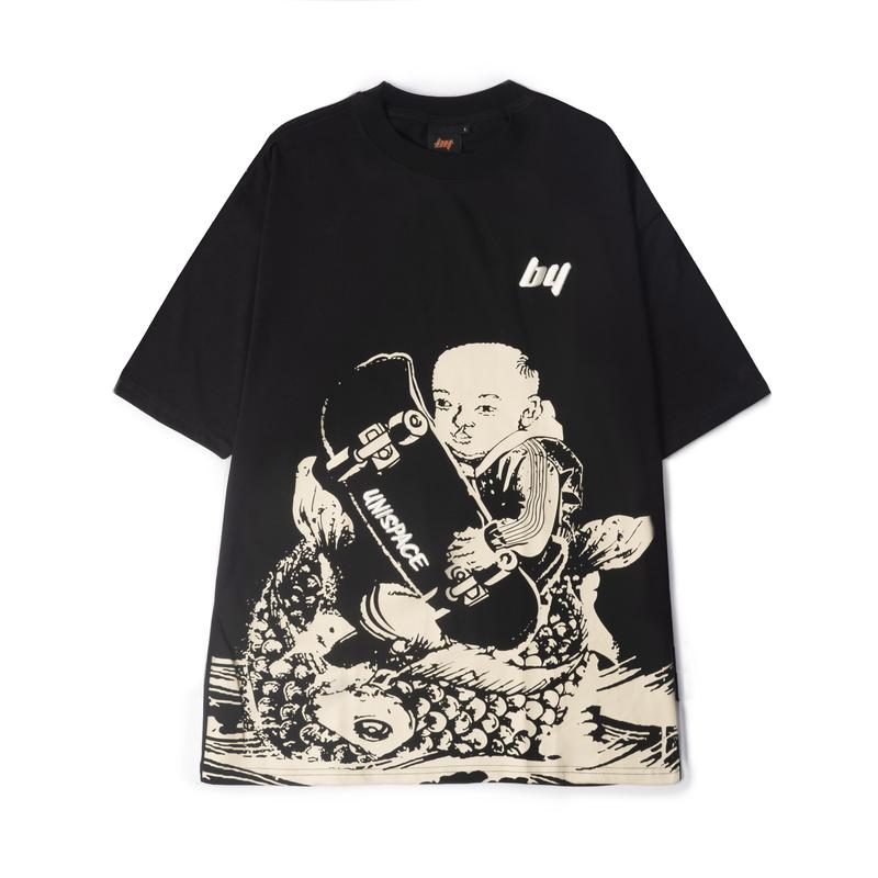 Áo thun local brand By UniSpace tay lỡ form rộng unisex nam nữ Đông Hồ