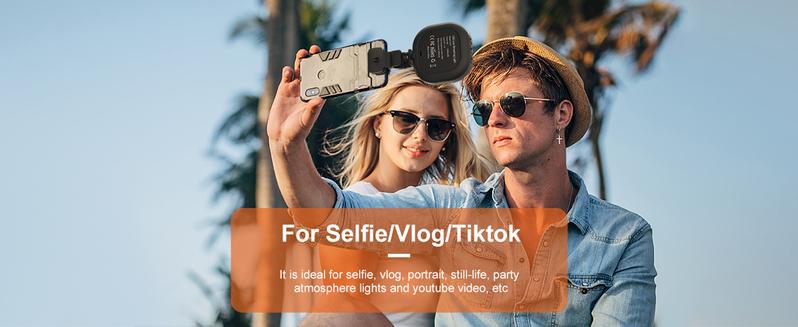 Product Introduction of Mini Selfie Light,5 Light Modes Phone Light Clip on, Phone Selfie Ring with Tripod Stand 2000mAh Rechargeable & Adjusted, Ring Selfie Light for Conference/Camera Light-for Makeup/YouTube Live 3