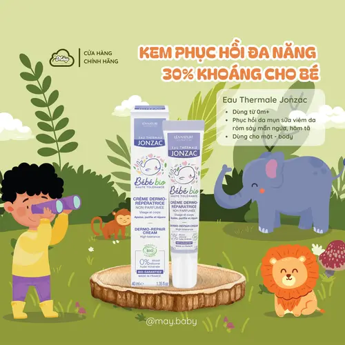 Kem dưỡng ẩm hữu cơ đa năng cho bé mụn sữa, rôm sảy, mẩn ngứa Eau Thermale Jonzac
