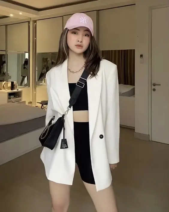 CLOUWNY - Legging Sepeda Wanita Biker Short Legging Highwaist sport celana Sexy Leggings