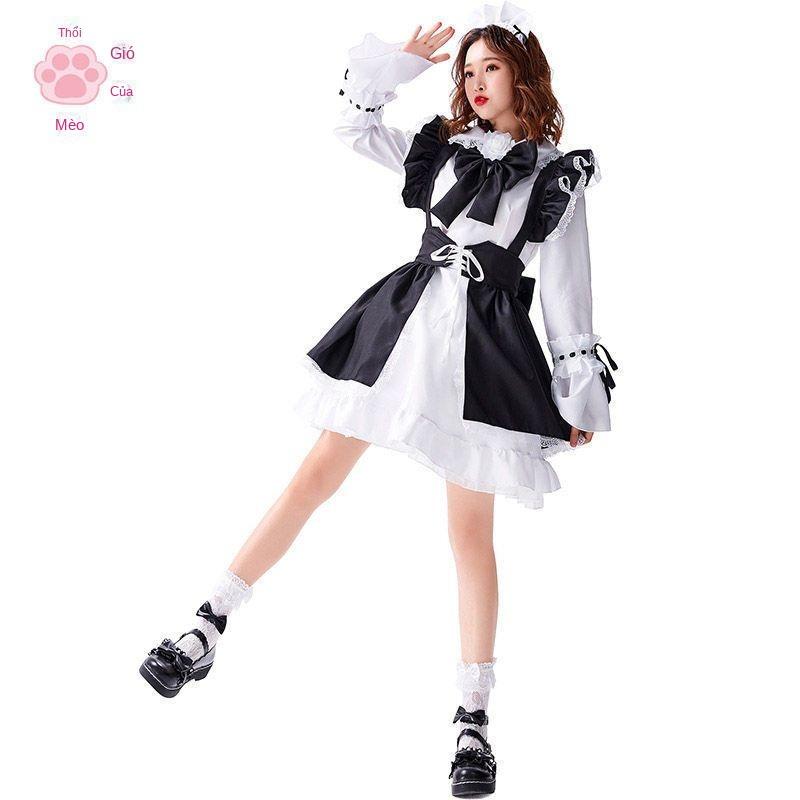 Product Introduction of Váy Hầu Gái, Phong Cách Lolita Dễ Thương Hàng Ngày, Quần Áo Nữ Nhật Bản, Trang Phục Hầu Gái Ông Chủ, Bộ Trang Phục Hầu Gái Mèo Thổi Đầy Đủ 10