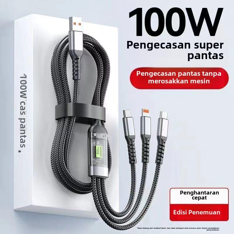 Product Introduction of [COD]Super 100W 3 in 1 Type-C Charging Cable for Huawei Oppo Vivo Charge - Phone 13