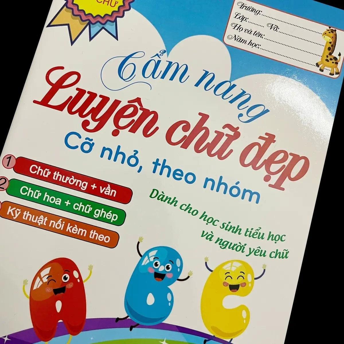 Vở luyện chữ đẹp chuẩn cỡ nhỏ, theo nhóm