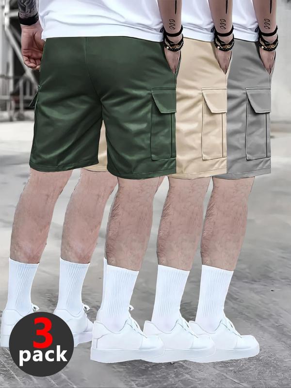 Men's Letter Patched Drawstring Waist Cargo Shorts, Regular Fit Casual Pocket Shorts for Summer, Men's Bottoms for Daily Wear 4
