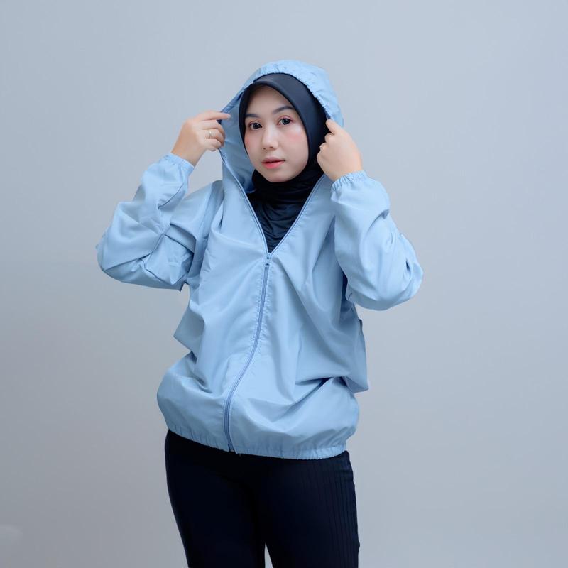 Product Introduction of Jaket Parasut Wanita Import Terbaru 2024 Basic Korean Style Sauna Suit Waterproof Sport Olahraga Gym Running Jogging Haiking Bersepeda Ukuran Jumbo M | L | XL | XXL 24