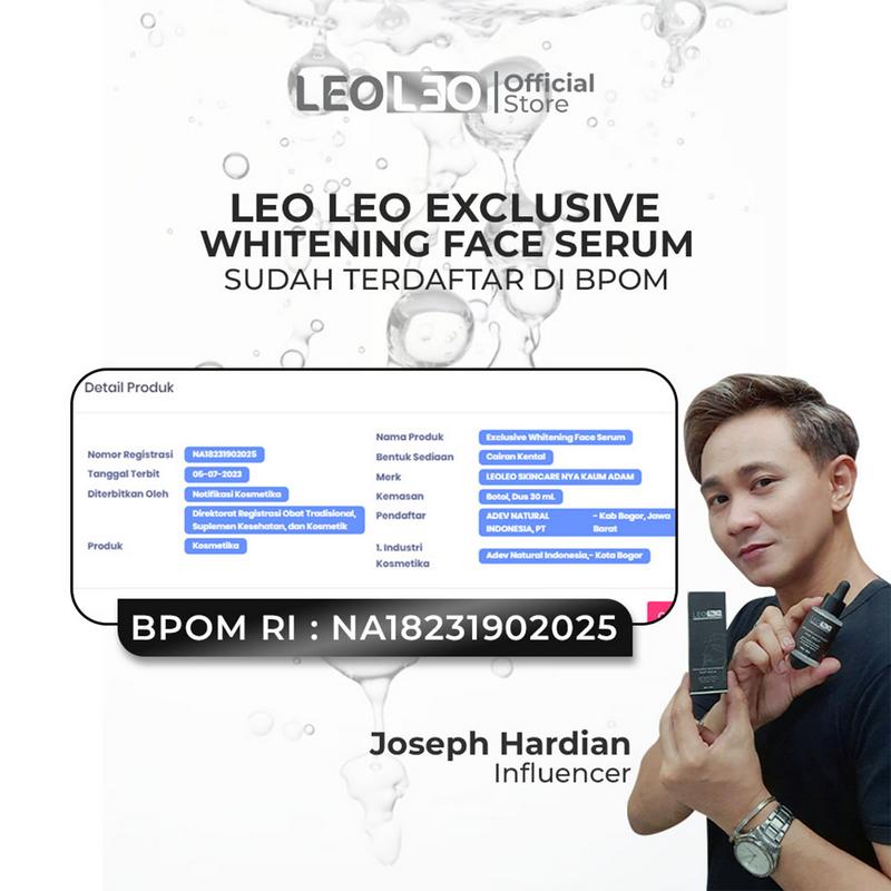 LEOLEO Paket Basic Combo Exclusive Facial Wash Scrub Whith DNA Salmon & Exclusive Whitening Face Serum 6
