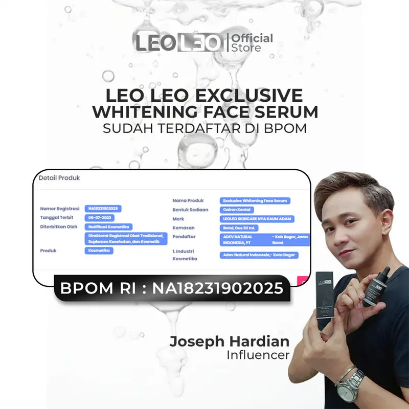 LEOLEO Paket Basic Combo Exclusive Facial Wash Scrub Whith DNA Salmon & Exclusive Whitening Face Serum 5
