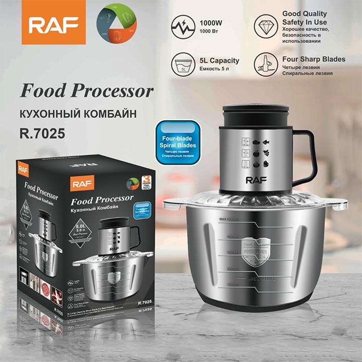 Máy xay thịt cá, xay rau củ RAF công suất lớn 1000W cối 5L inox 304 RAF Chính Hãng 5