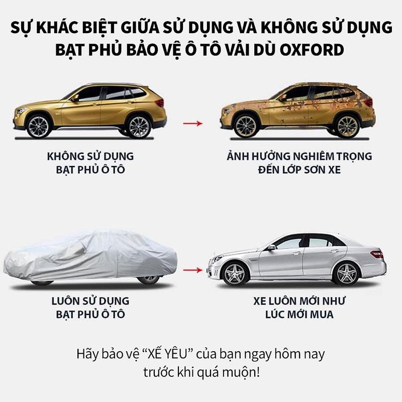 [FORTUNER] Bạt phủ xe ô tô 7 chỗ cỡ to Toyota Fortuner , áo chùm phủ kín bảo vệ xe ô tô chất liệu vải dù oxford 2