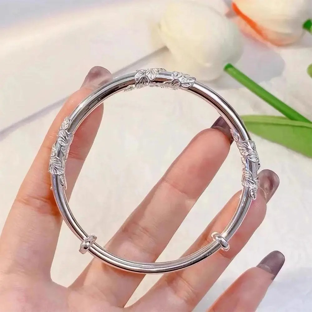 Vòng Tay Hoa, Chất Liệu Hợp Kim, Vòng Tay Hở, Có Thể Điều Chỉnh, Dành Cho Phụ Nữ, Thích Hợp Làm Quà Tặng Ngày Lễ Tình Nhân