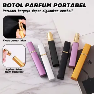 Botol Parfume Portable Mini Botol Spray Travel Size otol Parfum Isi Ulang Parfume Atomizer Botol Parfum Botol Spray Kaca Metalic Wadah