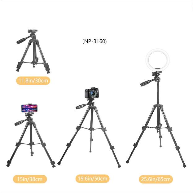 Product Introduction of [ Tripod cao 65cm tặng kèm remote ] Giá đỡ điện thoại 3160s -kèm kẹp điện thoại 3 chân-điều khiển remote tương thích với nhiều dòng máy  Phone Kem 35