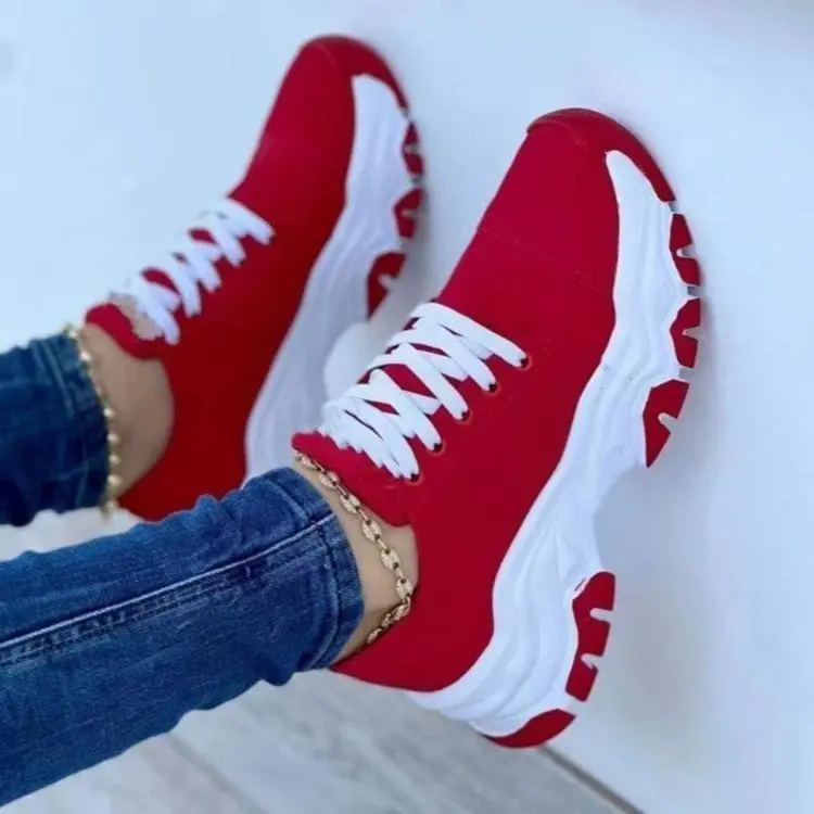 Women casual canvas shoes, casual lace up outdoor shoes, lightweight low top sneakers