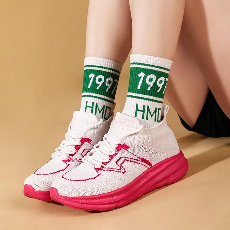 Custom Men Casual Sports Sneakers Sock Mesh Breathable Blank Chunky Height Increasing Running Walking Shoes for Women Trainers Runner_voghion.com