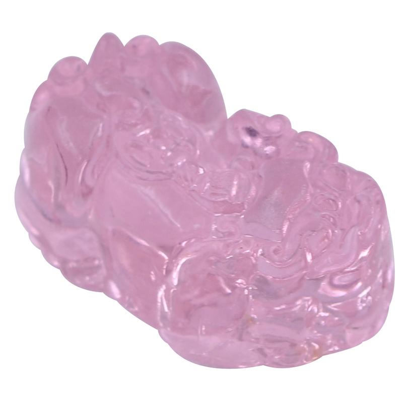 Mặt tỳ hưu pha lê hồng phấn 3.2 cm MFLTHHPN 3