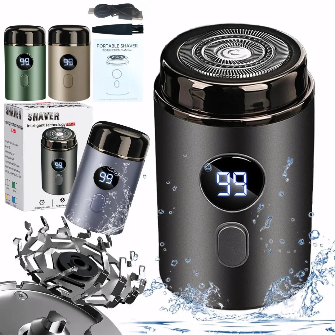 Electric Hair Trimmer, 1 Count/3 Counts Waterproof Portable Hair Shaver with LED Power Display, Rechargeable Foil Shaver for Men, Shaving Products