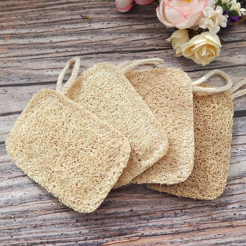 Product Introduction of Natural Loofah Bath Sponge, 4 Counts Bath Loofah, Bathing Accessories for Home Bathroom, Bathing Supplies, Home Supplies 2