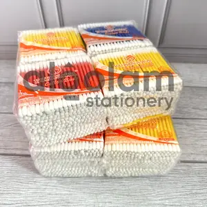Azka Stationery SETENGAH LUSIN ( 6 BUNGKUS x 100 PCS ) Cotton Bud Dewasa Bayi dan Kosmetik Yukinawa Katembat Telinga Borneo