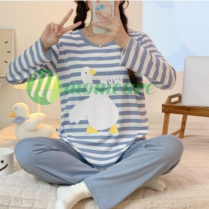 Đồ bộ bầu sau sinh và cho con bú ti CỔ TRÒN CT65 quần áo ngủ mặc nhà cho mẹ, thời trang hè thu Đẹp giá rẻ Bigsize Váy Bầu Đầm Bầu