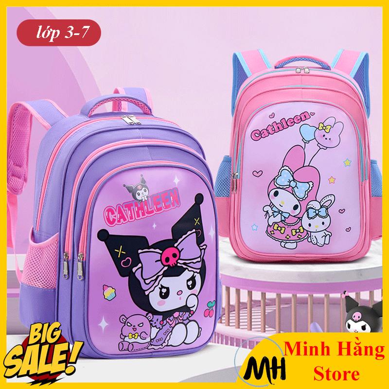 SALE 50% Ba Lô Đi Học Chống Thấm Nước Kiểu Dáng Dễ Thương Cho Bé Gái Tiểu Học-trung học balo cặp sách công chúa melody kuromi nhiều ngăn