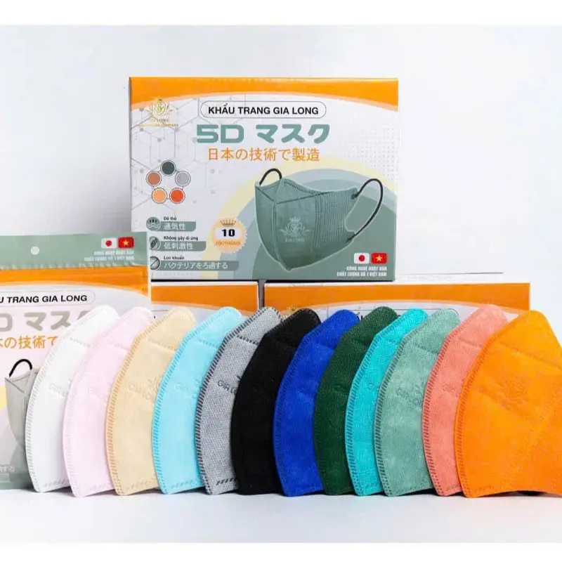Khẩu Trang 5D Gia Long 3 Lớp, Chất Lượng Cao, Chống Bụi Mịn PM2.5, Vi Khuẩn Và Các Tác Nhân Gây Hại Trong Không Khí 8