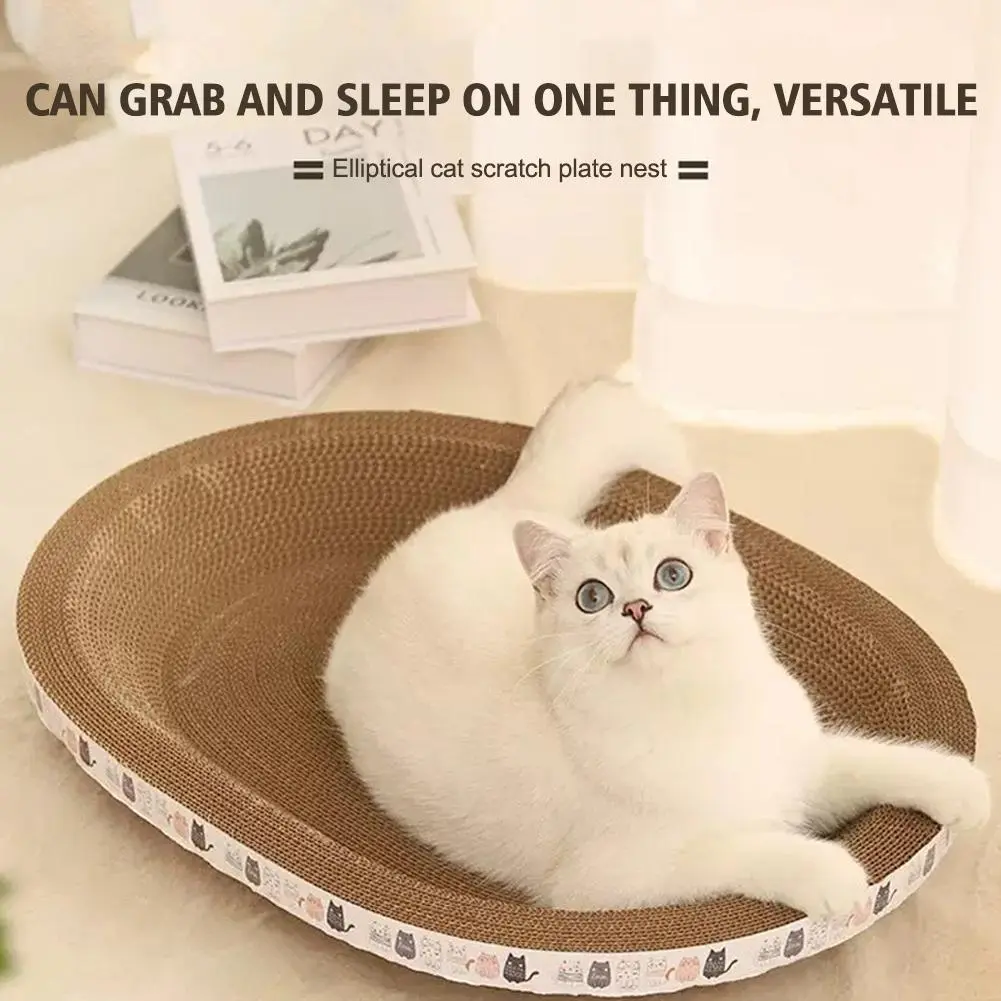 Cat Scratcher Cat Scratch Board Toy Cat Nest Round Board Cat Corrugated Paper Claw P5O0