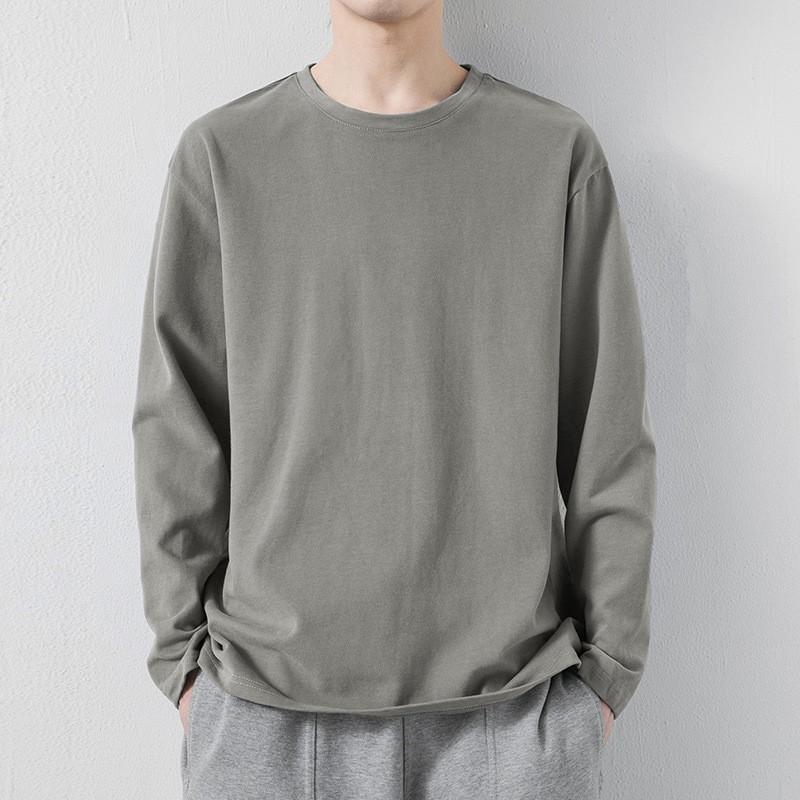 Áo Thun Dài Tay Phong Cách Nhật Bản Đơn Giản Cho Nam, Áo Len Cổ Tròn Thường Ngày, Cotton, Cho Bé Trai, Mùa Xuân Và Mùa Thu, Mới Menswear