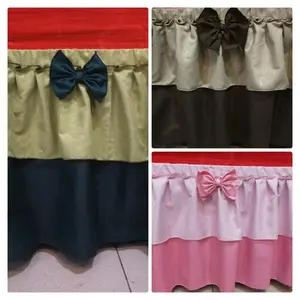 penutup kolong dipan (bedskirt) rumbai dua.