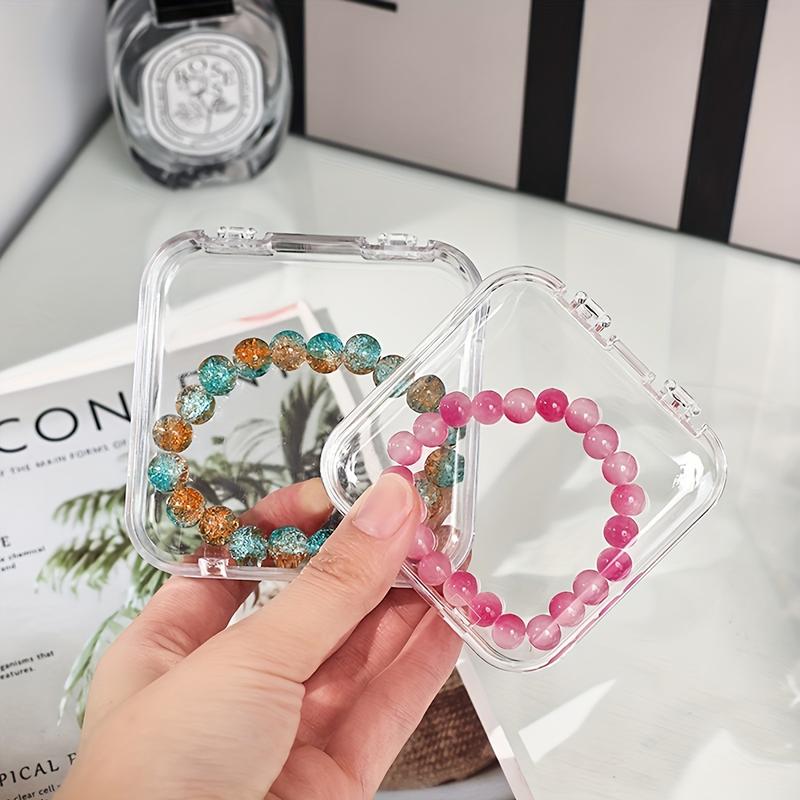 Bộ Sắp Xếp Trang Sức Acrylic Trong Suốt, 10 Cái, Có Thể Xếp Chồng, Hộp Trưng Bày Vòng Tay Có Nắp Đậy, Làm Bằng Nhựa, Trong Suốt, Chống Bụi, Thích Hợp Cho Hạt, Dây Đeo Tay Và Lắc Tay 7