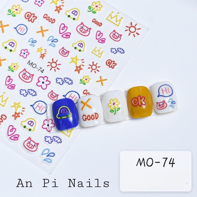 Product Introduction of Sticker nổi 5D hoạ tiết cute dễ thương, An Pi Nails 4