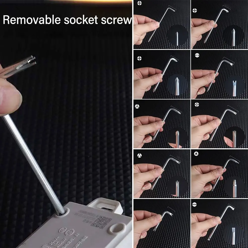 Professional Flat/Cross/U-Shaped/Y-Shaped Screwdriver Elbow Bend Right Angle Double Headed Screwdriver Short Arm Screwdriver Fender Narrow Space