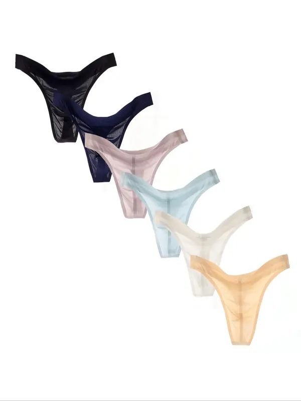 Men's Solid Low-rise Thong, Casual Comfy Breathable Knicker for Daily Wear, Underwear for All Seasons, Undergarments 0