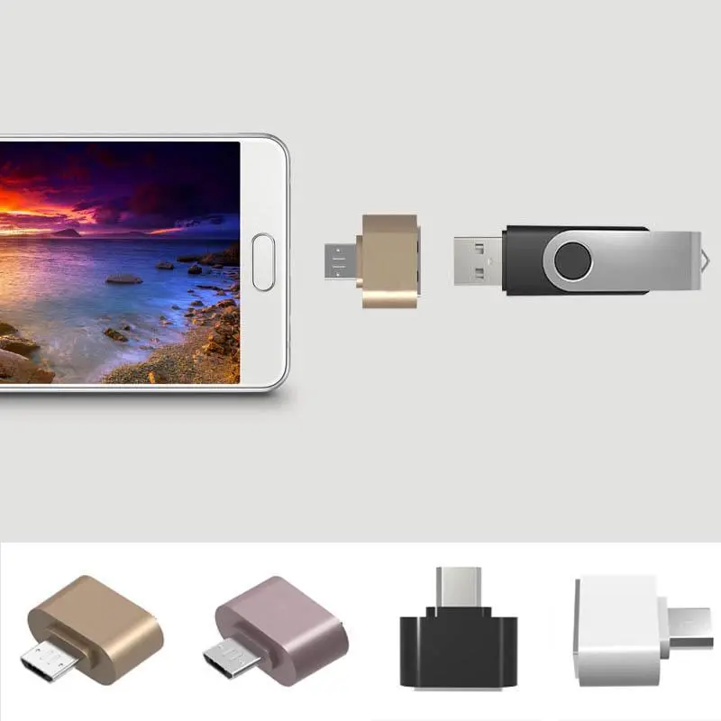 Effortlessly Convenient 2 Pcs Micro Usb Flash Mouse Keyboard Expansion Type c Otg Adapter