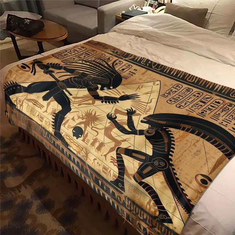 Alien Pattern Blanket, 1 Count Soft Warm Throw Blanket, Air-conditioned Room Blanket, Warm Nap Blanket for Home Office Travel 6